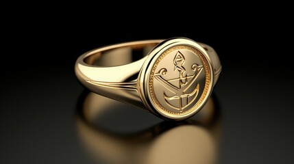 ring gemini symbol gold