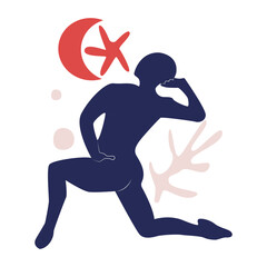 Abstract Matisse Decorative. Flat Vector Illustration.