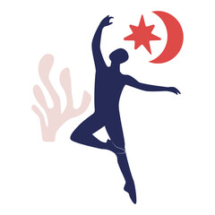 Abstract Matisse Decorative. Flat Vector Illustration.