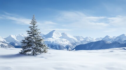 landscape holiday composition white