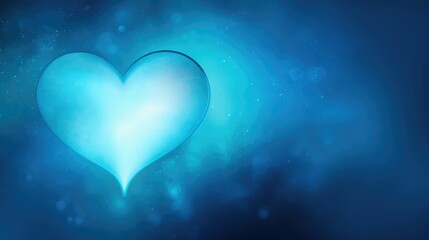 vibrant heart background blue