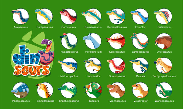 Cartoon prehistoric dinosaurs infographics of dino animals evolution during paleozoic, mesozoic and cenozoic Earth geological eras. Vector tyrannosaurus, velociraptor, carnotaurus and eoraptor diagram