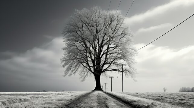 nature power line tree