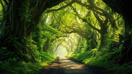 Naklejka premium nature green trees