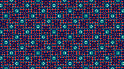 Geometric seamless floral perfect pattern design vector.
