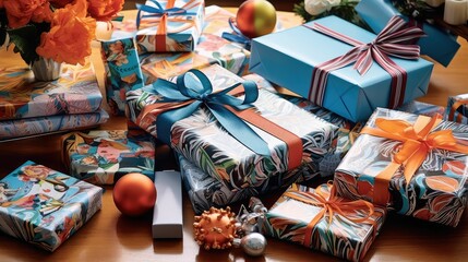 markers holiday gift wrapping