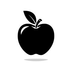 Apple fruit icon isolated on white background.
