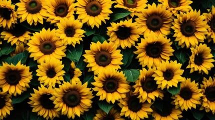 yellow plants top view