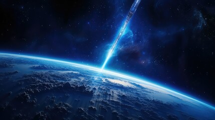 Fototapeta premium expanse blue outer space