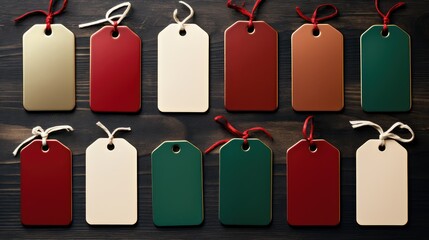colors blank gift tags