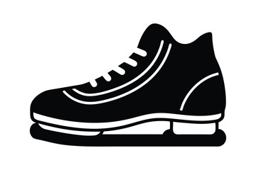 Silhouette design of a skating shoe vector illustration.eps