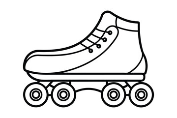 Line art design of a roller skating shoe vector illustration.eps