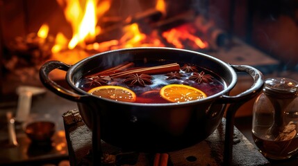 Fototapeta premium cloves wine mulled