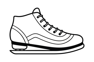 Line art of a skating shoe vector illustration1.eps