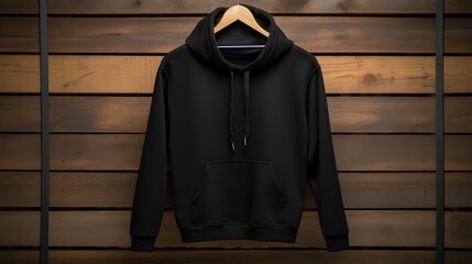 cozy black blank hoodie