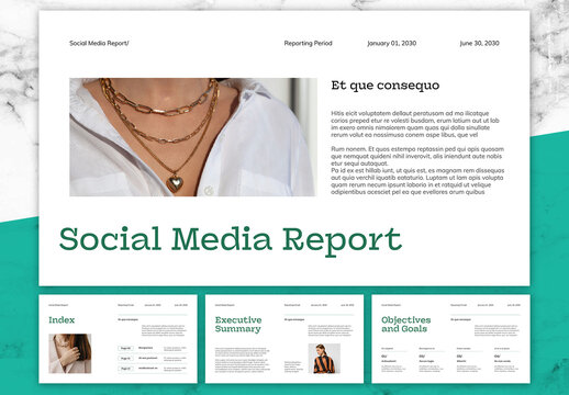 Green And Black Social Media Report