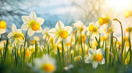 yellow hello spring flowers