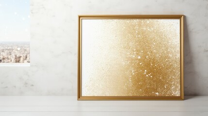 Fototapeta premium photo gold glitter frame