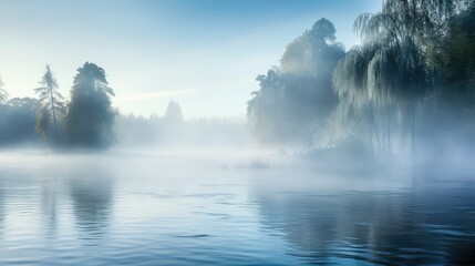 Fototapeta premium river morning water