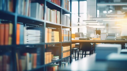 Obraz premium workspace blurred office background