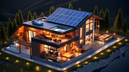 Obraz premium Cutting Edge Smart Home Technology Enhancing Lifestyle and Connectivity with Intelligent Devices Appliances and Integrated Systems for a Modern Efficient and Convenient Living Experience