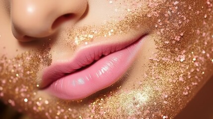 pink gold glitter pattern