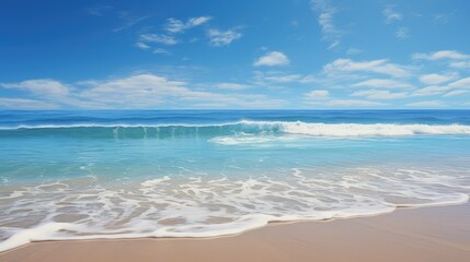beach flowing blue water