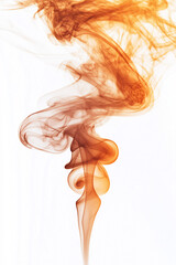 Fototapeta premium abstract orange smoke swirls and shapes on white background