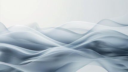 Obraz premium Smooth blue satin fabric with a wave-like texture