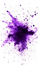 Fototapeta premium purple ink splash explosion on white background