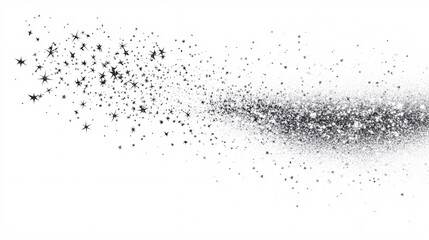 Obraz premium black and white glitter starry background