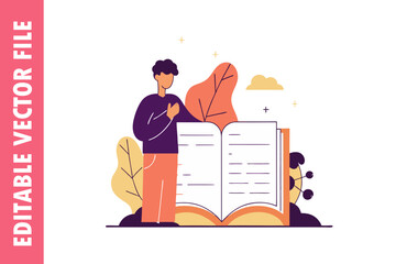 Teacher with Books, colorful books vector design