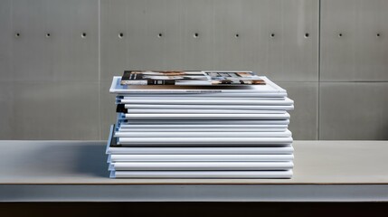 clean blank magazine on table