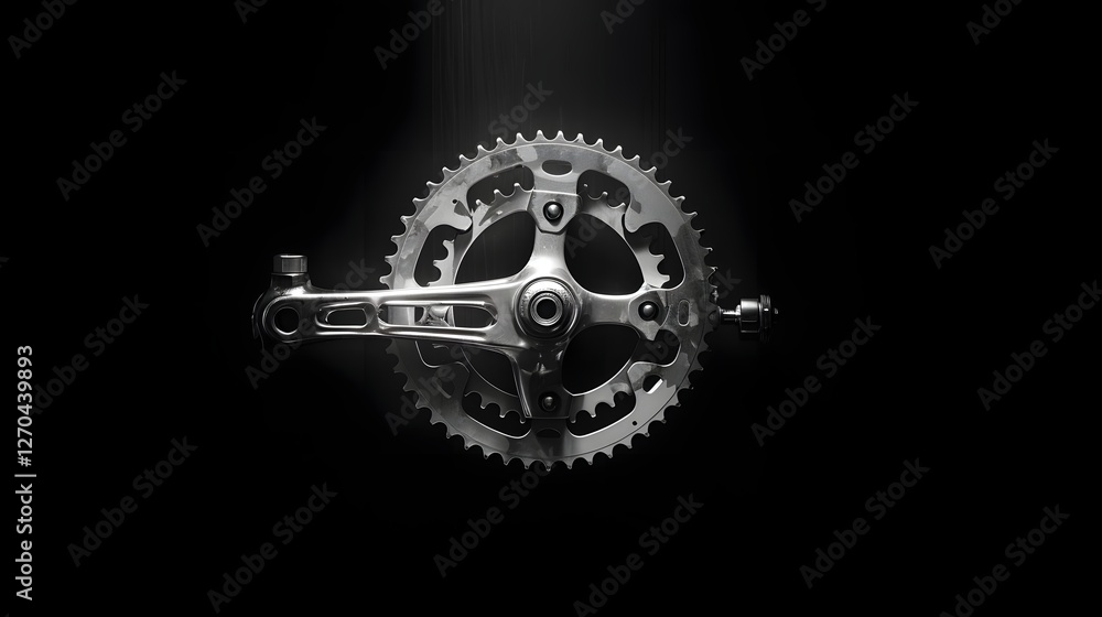 Poster visually striking and detailed rendition showcasing the intricate connection between a bicycle s cha