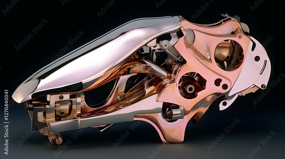Poster close up shot showcasing the intricate design and engineering of the rear dropouts on a high perform