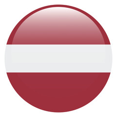 Obraz premium Flag of Latvia. Latvia round flag logo icon computer vector illustration design