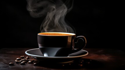 warmth coffee black background