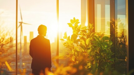 Sustainable BusinessesIn a sleek, modern office bathed in the warm glow of afternoon sunlight, a business advisor engaged in an animated discussion with a client, exploring the lucrative