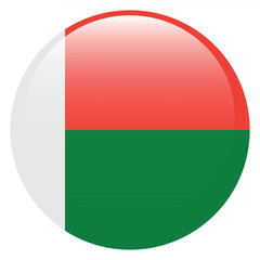 Flag of Madagascar. Madagascar round flag logo icon computer vector illustration design