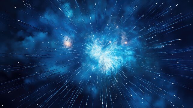 explosion firworks blue