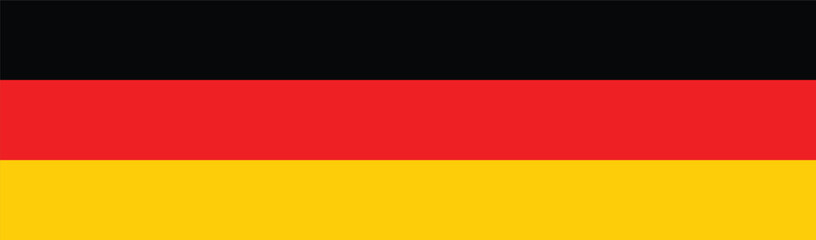 Flag of Germany. Germany flag long banner digital vector illustration