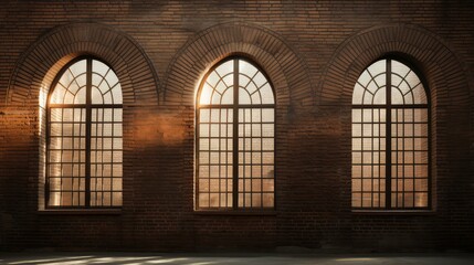 Obraz premium iron brown brick wall