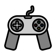 Video Game Controller Vector Filled Icon Design