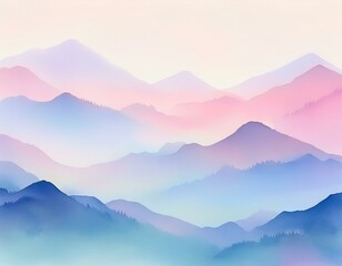 Fototapeta premium 春の山並み