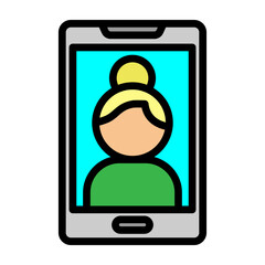 Selfie Vector Filled Icon Design