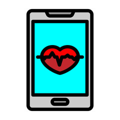 Fitness App Vector Filled Icon Design