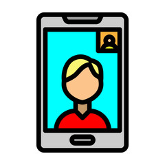 Video Call Vector Filled Icon Design