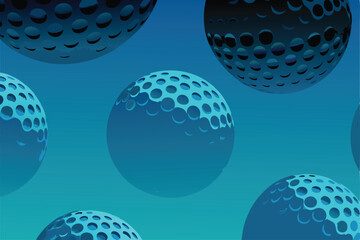 Create an abstract background featuring textured golf ball surfaces forming a dynamic 'G' initial.  Use vibrant, contrasting colors.