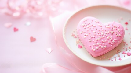 Obraz premium he pink heart background