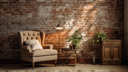 exposed room interior wall